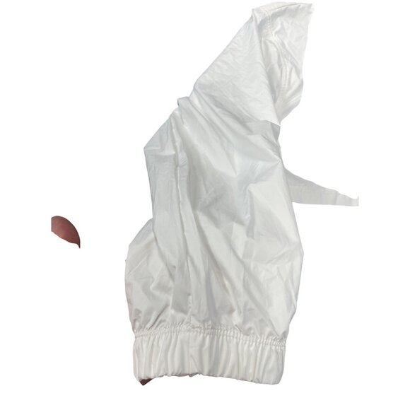 Nike Womans White Hooded Windbreaker Light Rain Jacket SZ 3X SKU 9454 - Picture 5 of 11